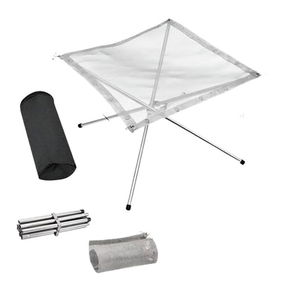 Foldable Stainless Steel Mesh Fire Pit Rack