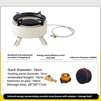 12800W Infrared Camping Gas Stove White