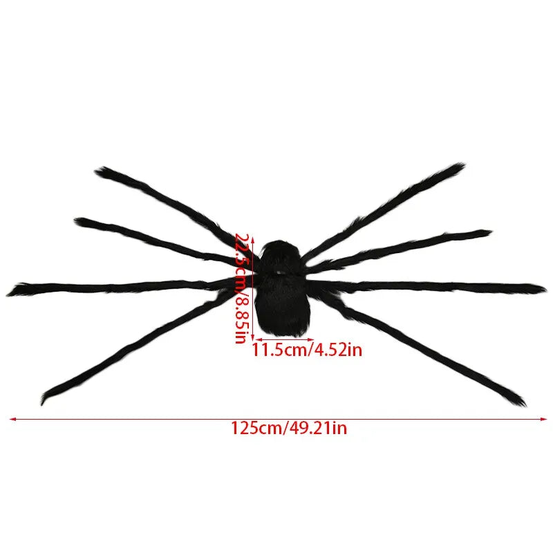 125CM Giant Grey Plush Spider Halloween Decoration