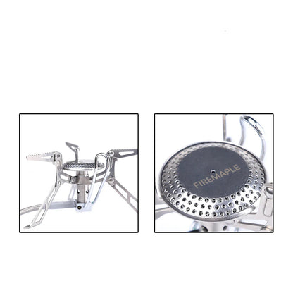 Camping Gas Stove 2800W Dual-Channel Silver