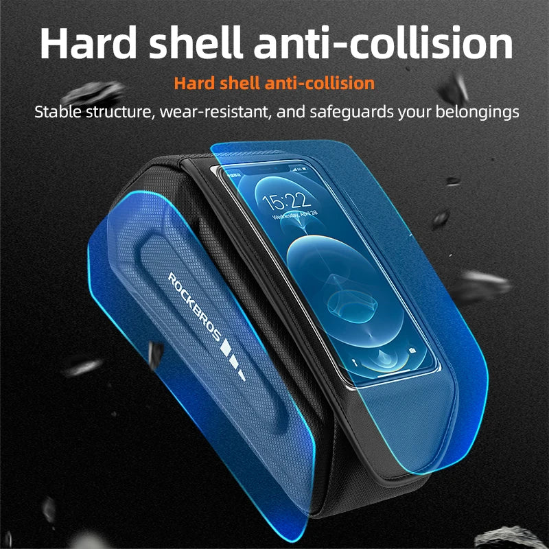 1.7L Waterproof Frame Bike Touchscreen Case Holder Bag Black