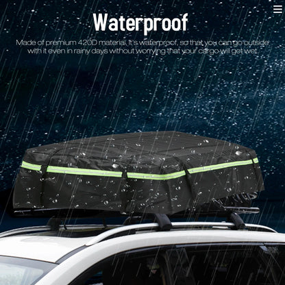 Waterproof Car Roof Cargo Bag Large Capacity Travel Carrier Black