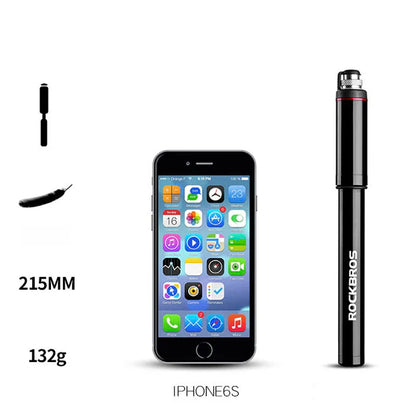 Mini High-Pressure Bike Pump 150 PSI Portable Hand Air Inflator Black