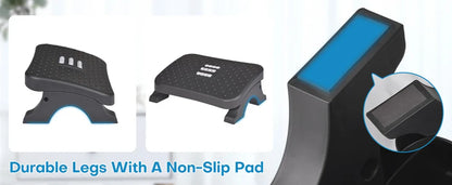 Ergonomic Under Desk Footrest with Massage Rollers
