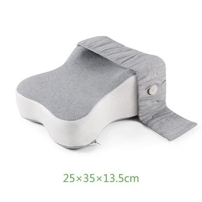 Orthopedic Memory Foam Leg Pillow with Adjustable Strap Grey