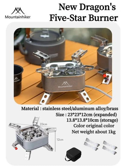 15800W Outdoor Camping Gas Stove Grey