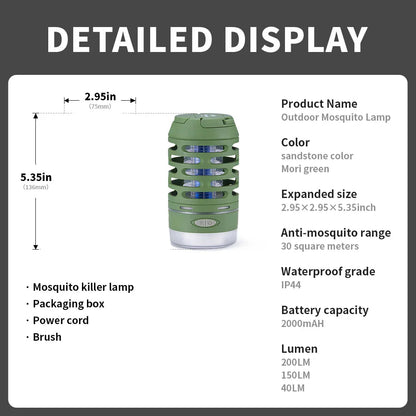 Rechargeable Camping Electric Shock Lamp Green