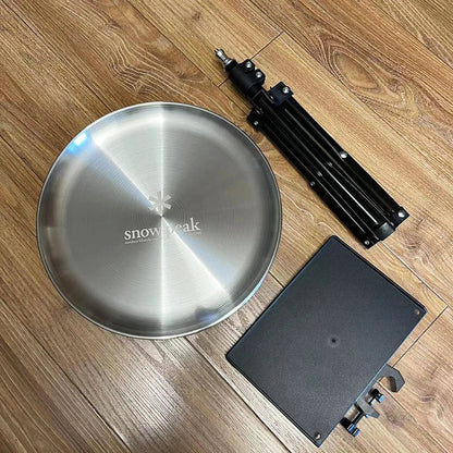 Outdoor Portable Folding Table with Shelf