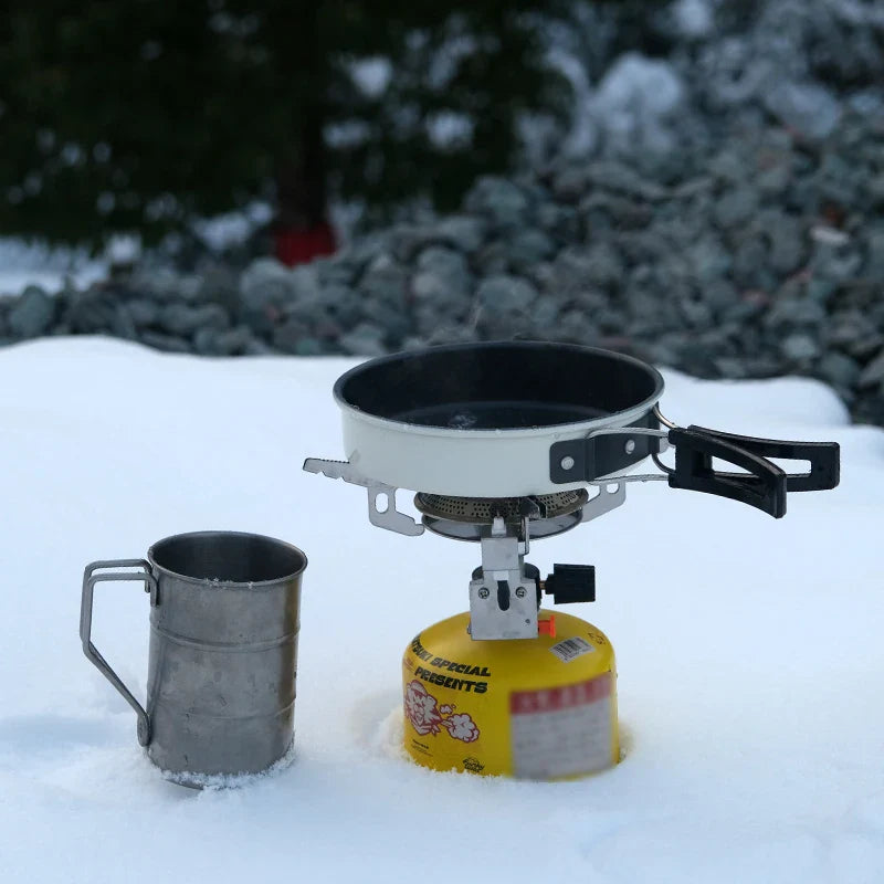 Camping Gas Stove Head Split-Type Butane Stove Silver