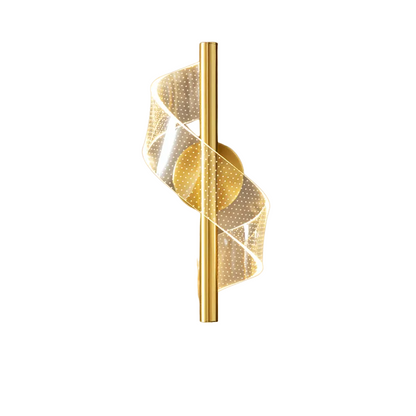 Elegant Gold LED Wall Sconce Lamp with Warm Light - Modern Acrylic and Aluminum Alloy Design