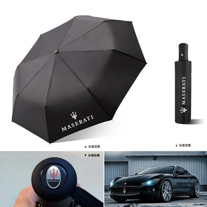 Portable Folding Car Umbrella–Automatic Sunshade Black