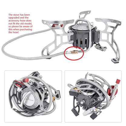 3500W Foldable Camp Gas Stove Silver