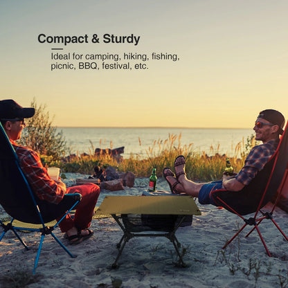 Camping Table with Mesh Storage Pouch Brown