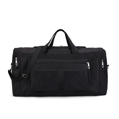 Travel Duffel Nylon Bag for Men and Women (Black)