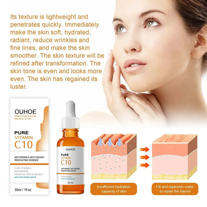 Wrinkle Remover Face Serum - Lifting, Firming, Anti-Aging Essence with Vitamin C