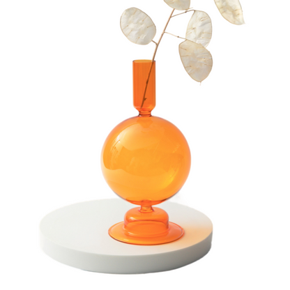 Floriddle Taper Candle Holders Glass Candlesticks for Home Wedding Room Decoration Party Glass Vase Table Bookshelf