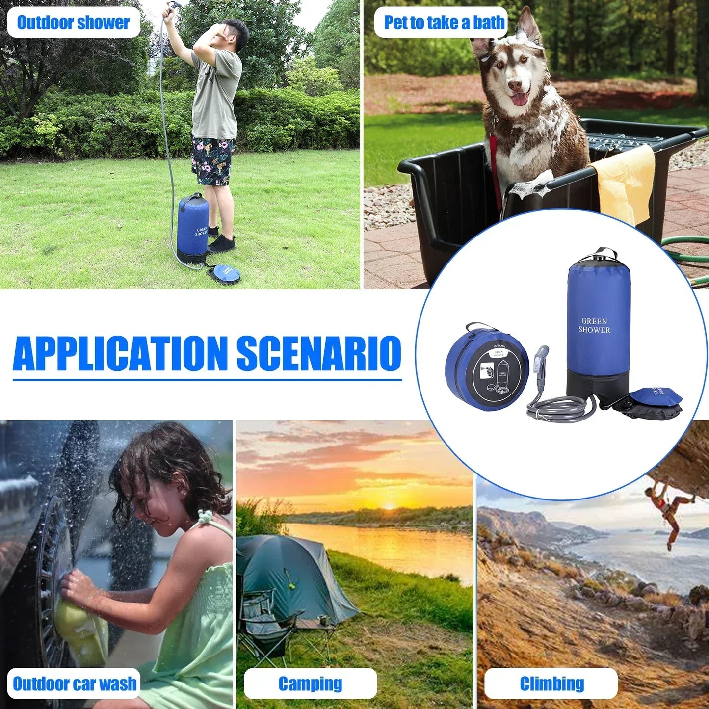 Pressure Shower with Foot Pump