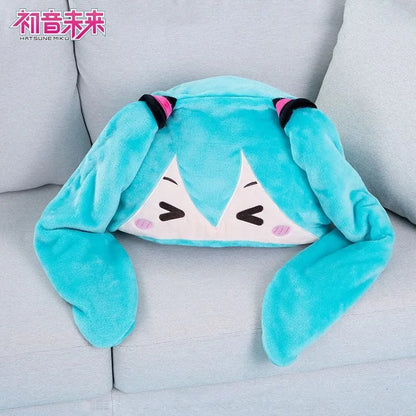 Anime-Inspired Hooded Plush Shawl Blanket