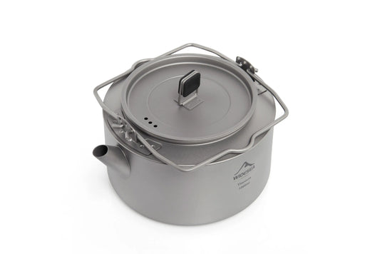 Ultralight Titanium Camping Kettle Outdoor Tea & Coffee Pot Grey
