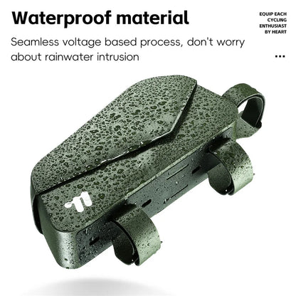 Waterproof Bicycle Top Tube Bag 1L TPU Frame Bag Green