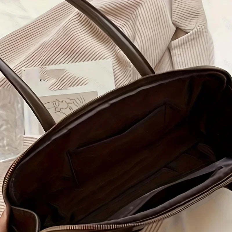 Baguette Shoulder Bag Large Pillow Style (Coffee)