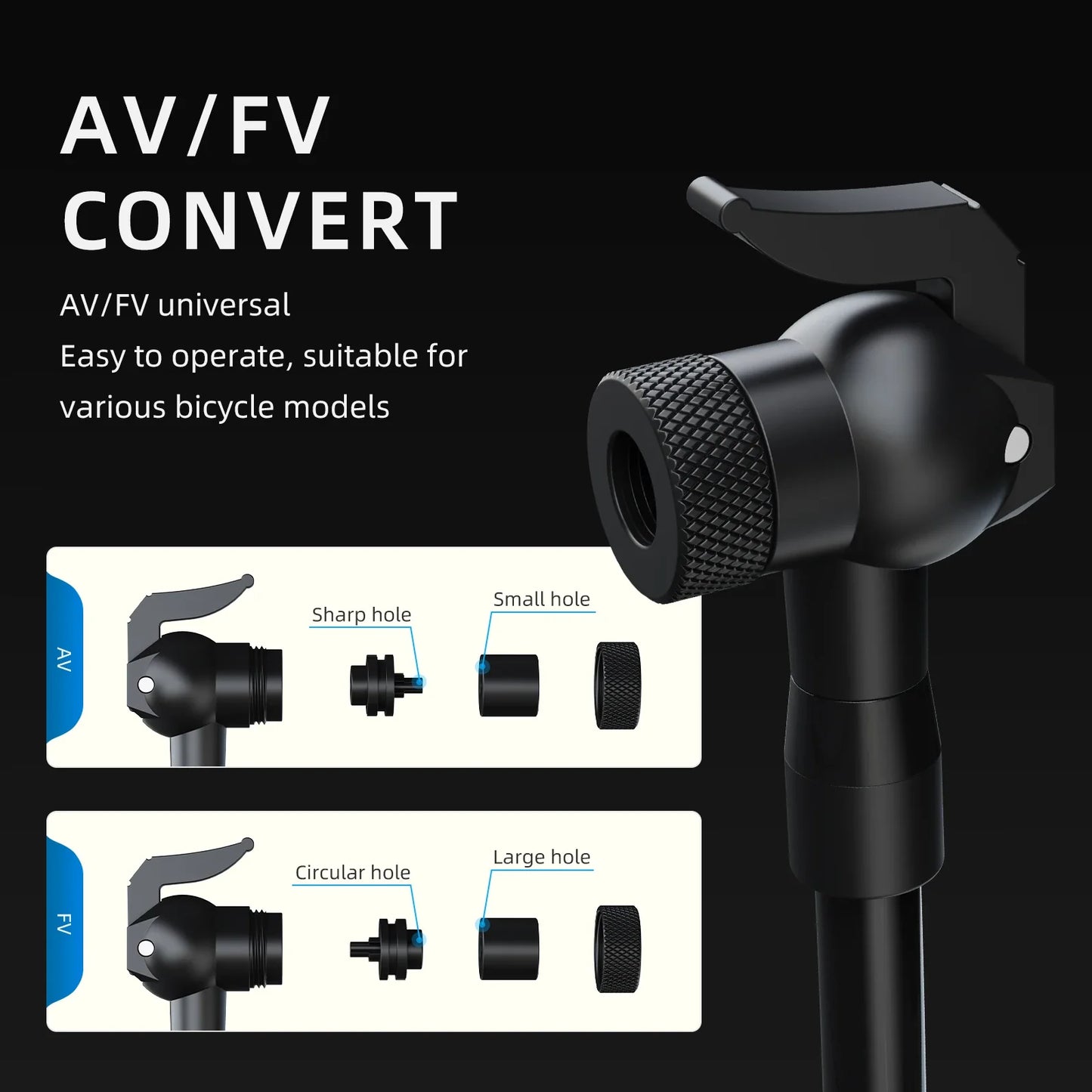 Aluminum Alloy 1.3L Tire Booster High-Pressure Air Tank with Valve Black