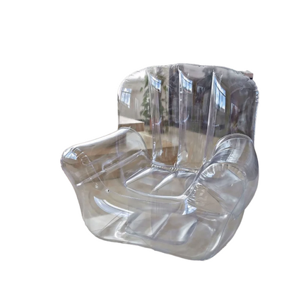 Transparent Nordic Inflatable Sofa - Modern Armchair for Bedroom- 90x80cm