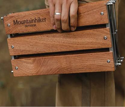 Portable 3-Tier Camping Rack Foldable Brown