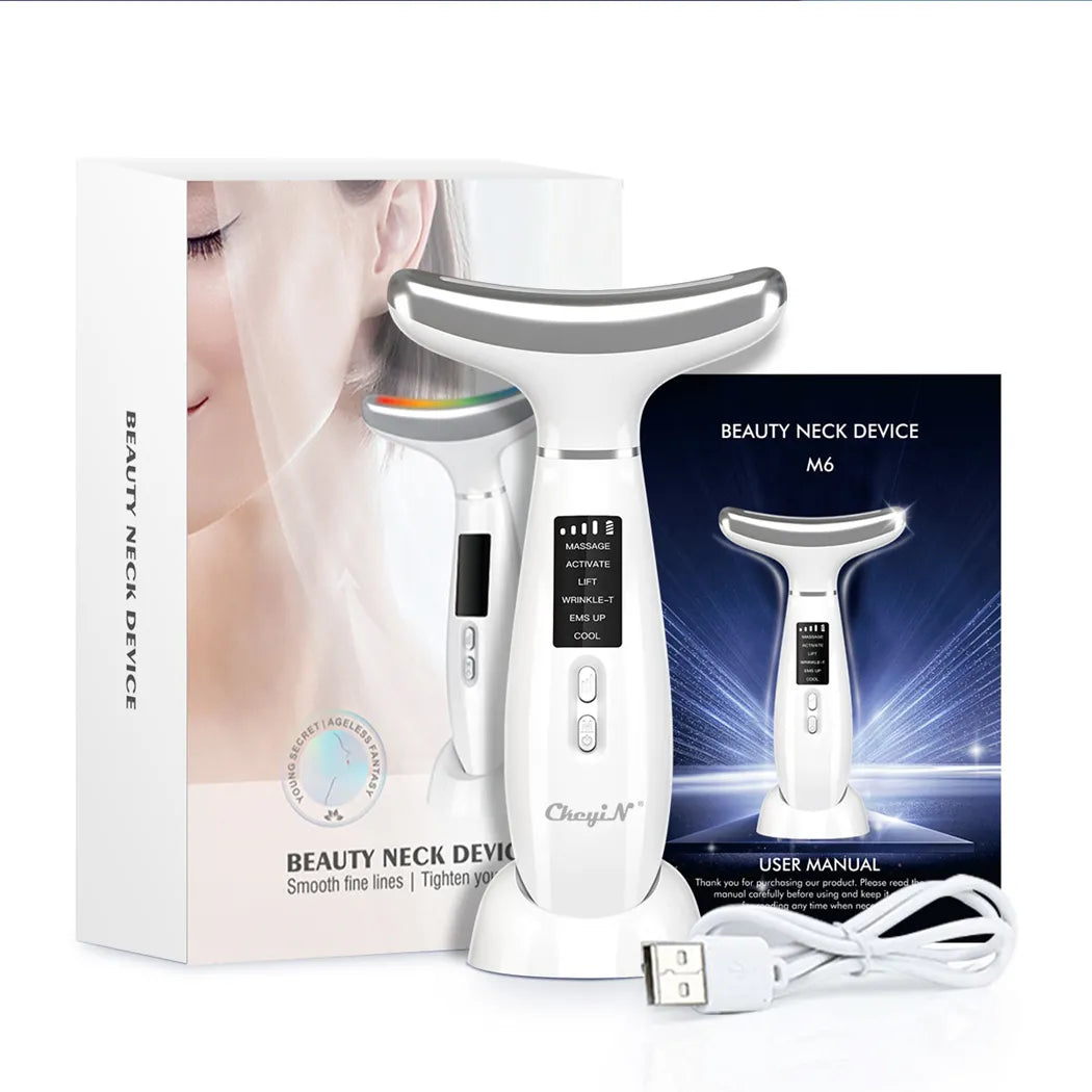 Ultrasonic Skin Scrubber, EMS Massager, LED Light Therapy Beauty - Illuminate, Lift, and Rejuvenate Your Skin