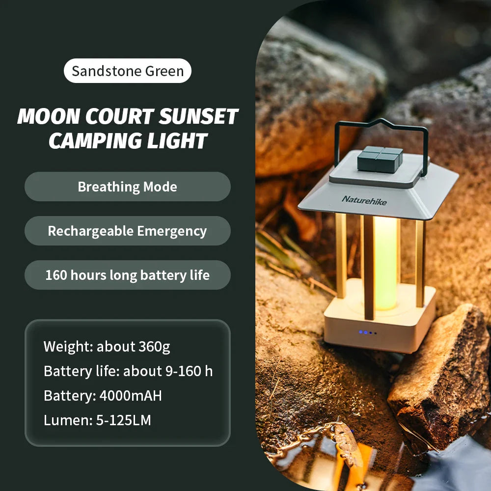 Ultralight Portable Camping Lamp Outdoor Tent Lantern Green