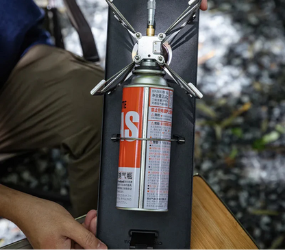 Portable Folding Camp Stove Rack Iron Black