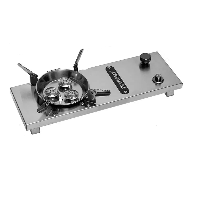 Camping Gas Stove High-Power Folding Stainless Steel Grill Burner Silver