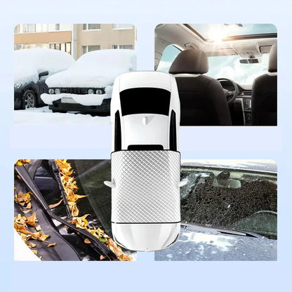 Magnetic Car Windshield Cover Winter Snow And Ice Guard Silver