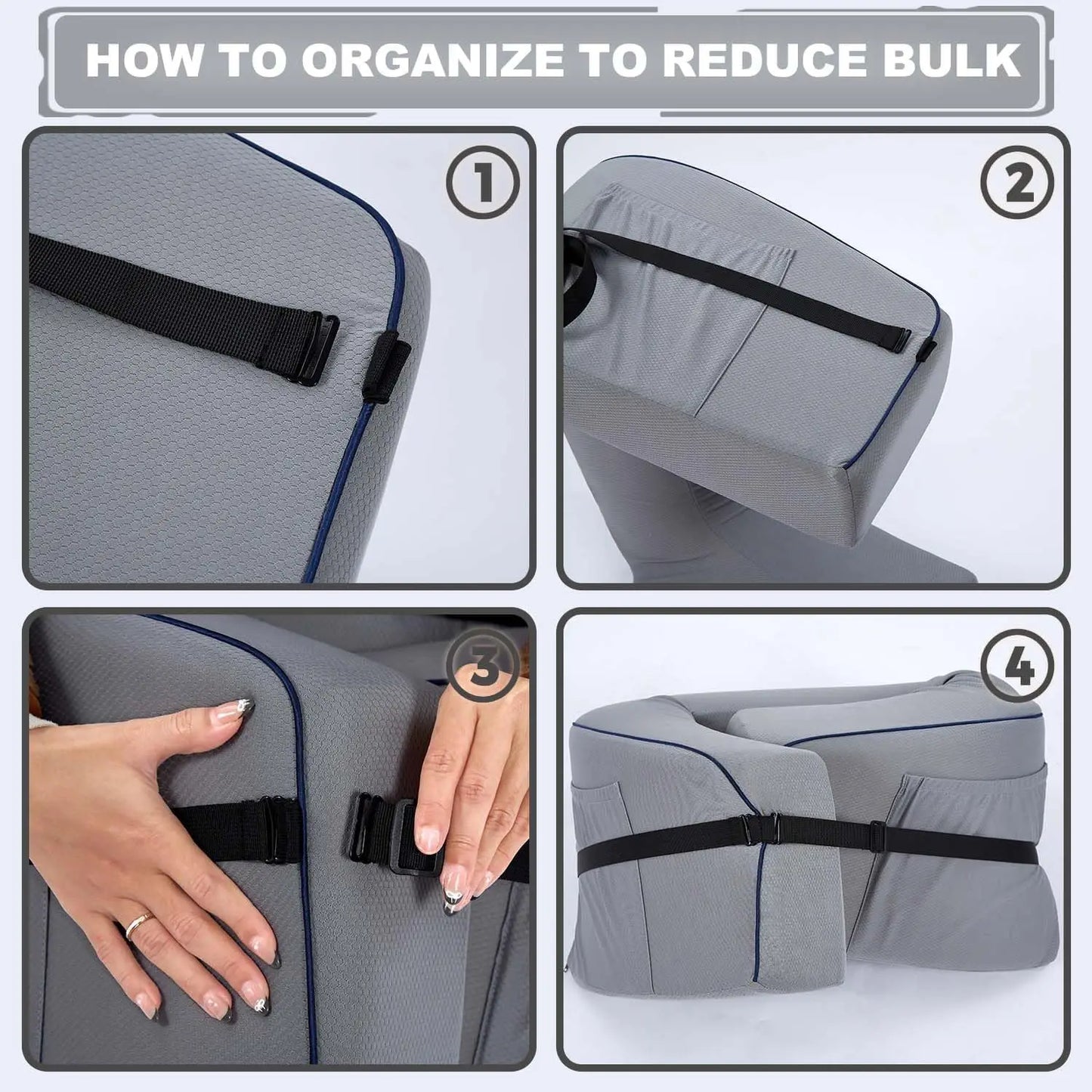 Memory Foam Lap Desk Pillow Ergonomic Laptop Pillow Grey