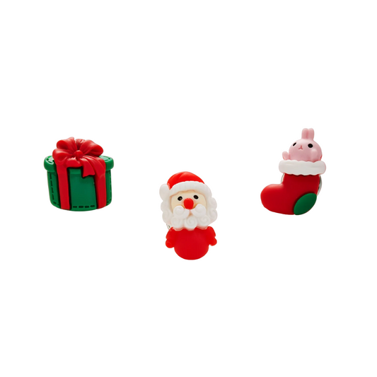 Enchanting Christmas Trio: 3pcs/Set Festive Enamel Brooches & Pins