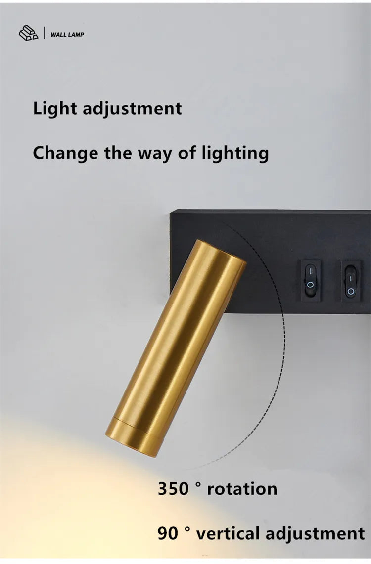 Nordic LED Wall Lamp - Modern Design for Living Room and Bedroom