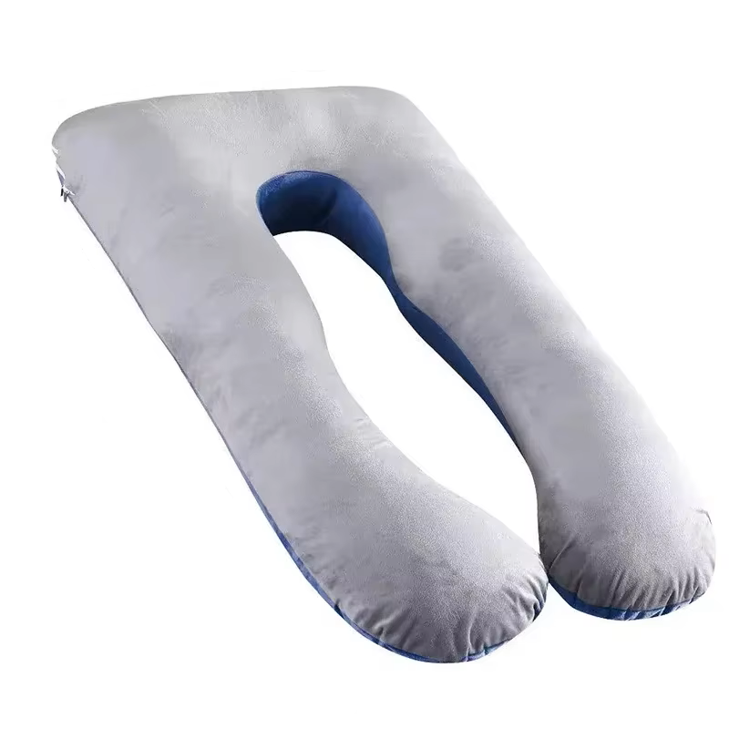 U-Shaped Pregnancy Pillow Pure Cotton Cushion Grey