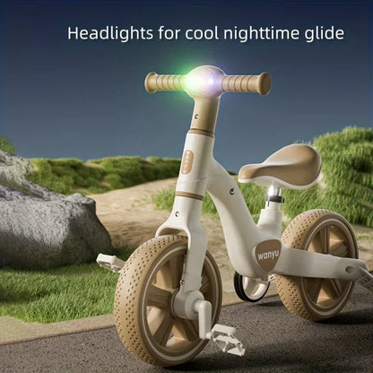 Kids Balance Trike with Training Wheels (2-in-1)