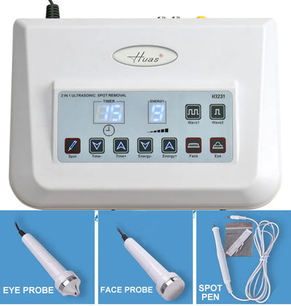 3-in-1 Ultrasonic Facial Machine with Plasma Freckle Pen