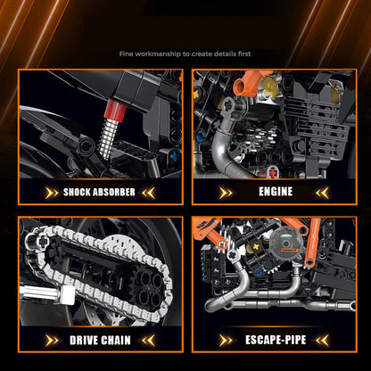 Racing Moto Building Blocks Set