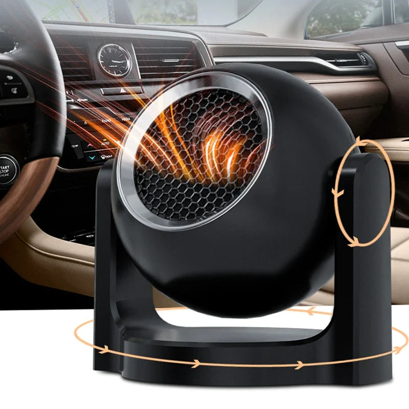 12V 120W Portable Car Heater Defroster Fan Black