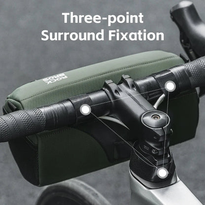 Waterproof Bicycle Tube Bag 2.2L Handlebar Storage Army Green