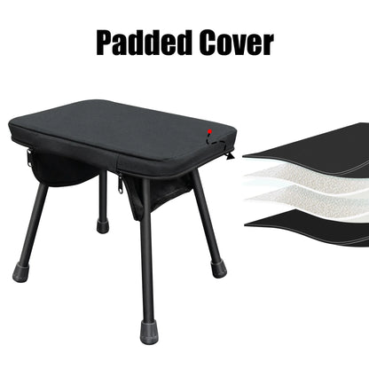 Tactical Folding Table with Utility Buckles Black