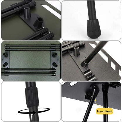 Folding Camping Table Legs - Adjustable Metal