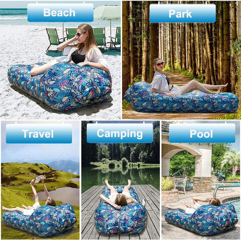 Portable Inflatable Sofa Bed - Outdoor Lazy Chair, Waterproof Lounger