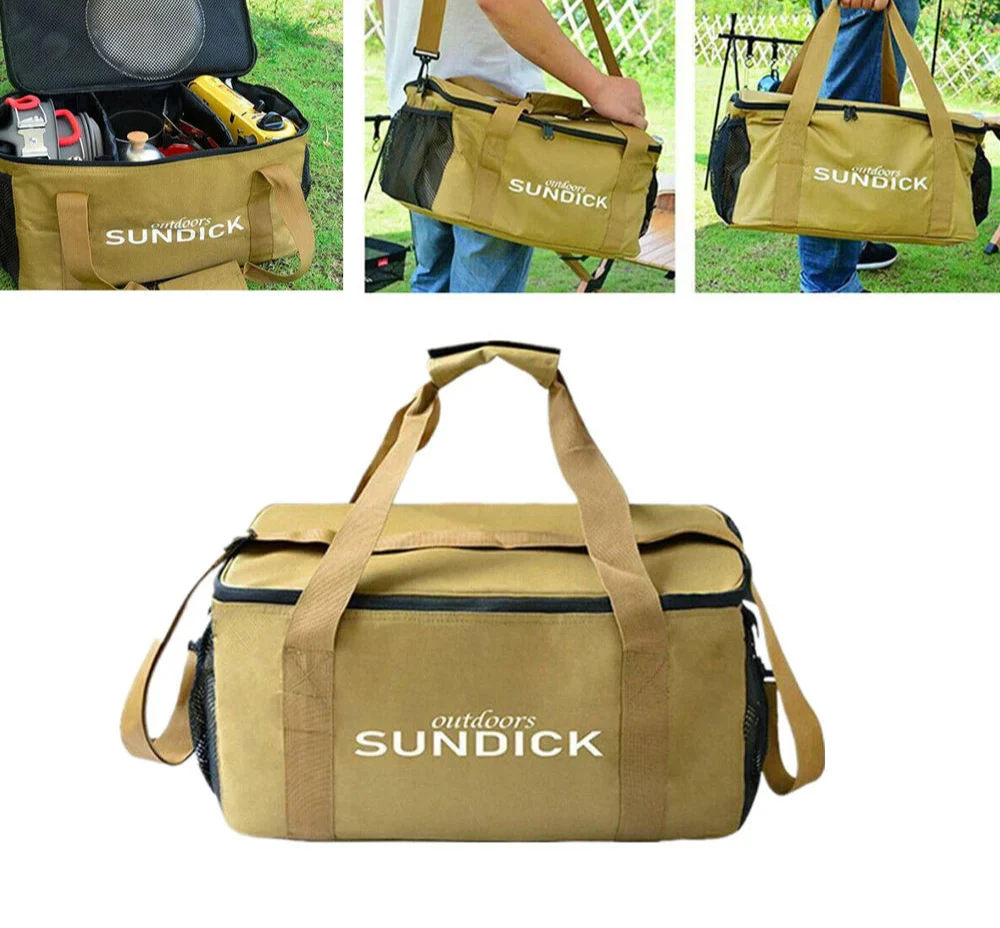 Outdoor Waterproof Picnic Bag Storage Organizer Khaki