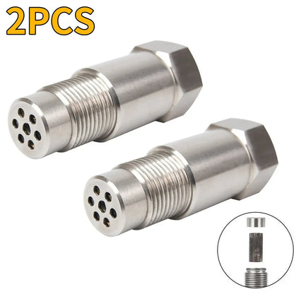 2PCS O2 Sensor Spacer Adapter–M18x1.5 Catalyst CEL Fix Silver