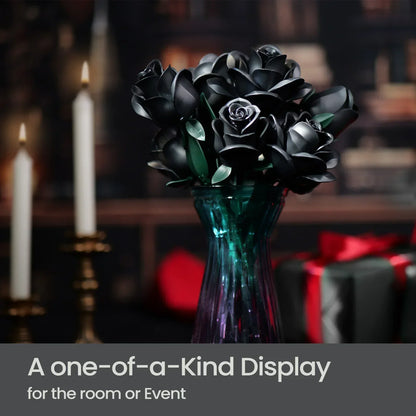 Black Rose Building Block Set Gothic Bouquet (12 PCS)