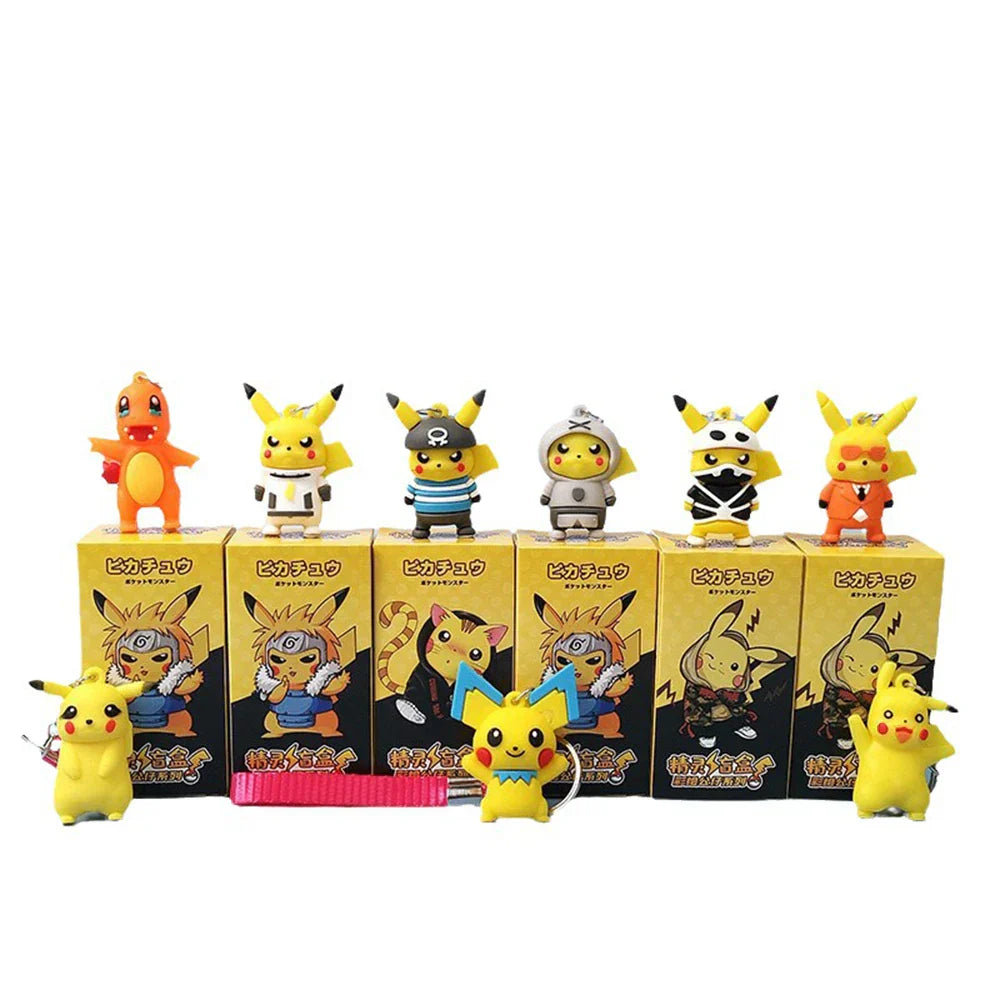 24Pcs/Set Random Pokemon Keychain