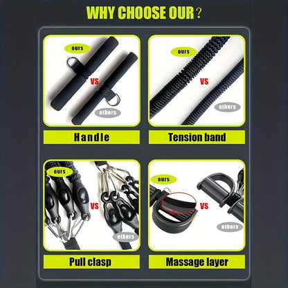 Pedal Tension Rope Puller Black